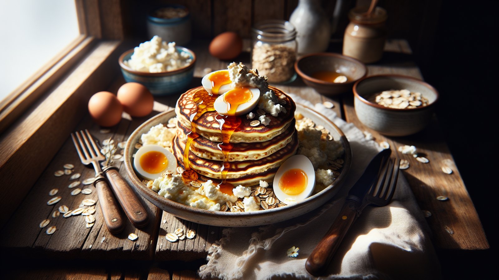 Fluffy Cottage Cheese Protein Pancakes