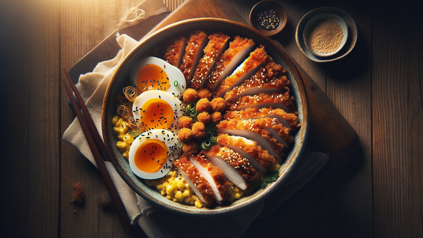 Crispy Sesame Chicken Katsu Bowl