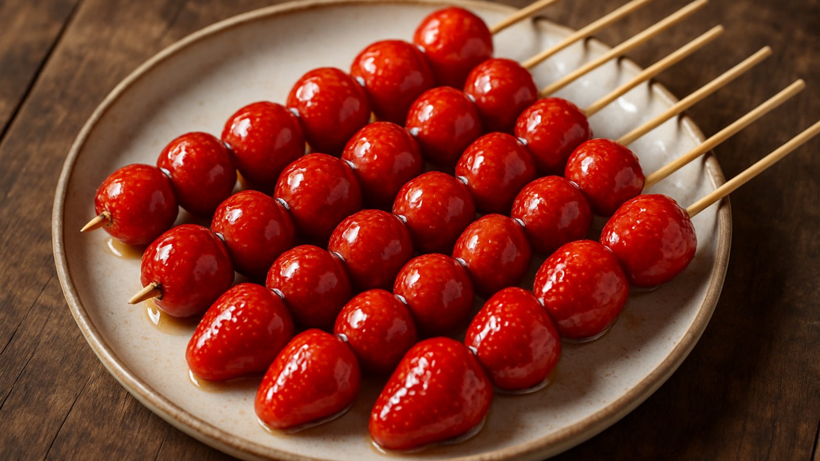 Authentic Chinese Tanghulu (Candied Fruit on a Stick)