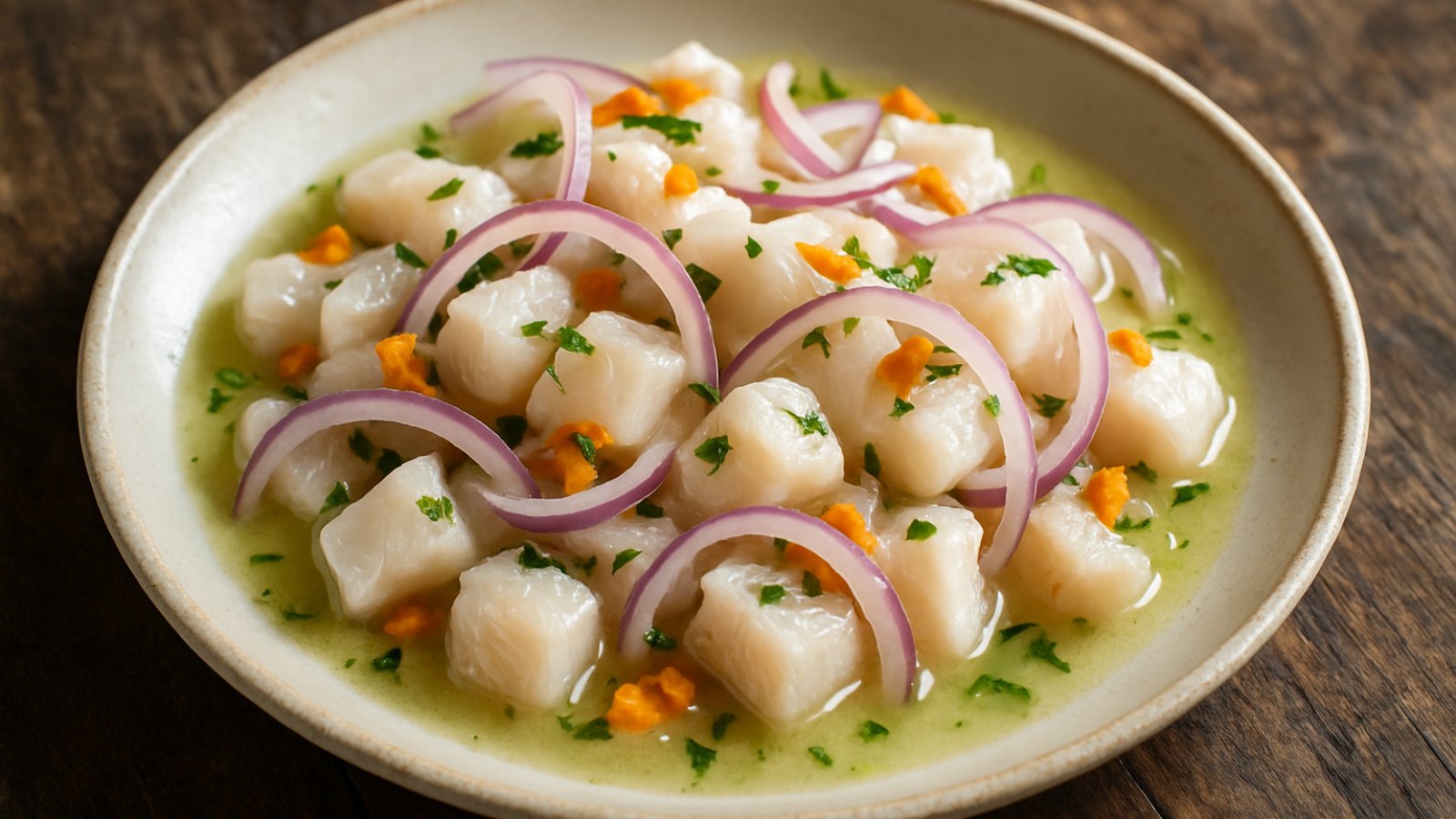 Fresh Peruvian Ceviche with Sea Bass